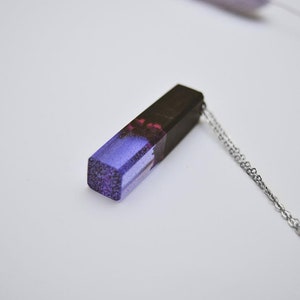 Wood resin Necklace. Epoxy wood Pendant. pendant necklace