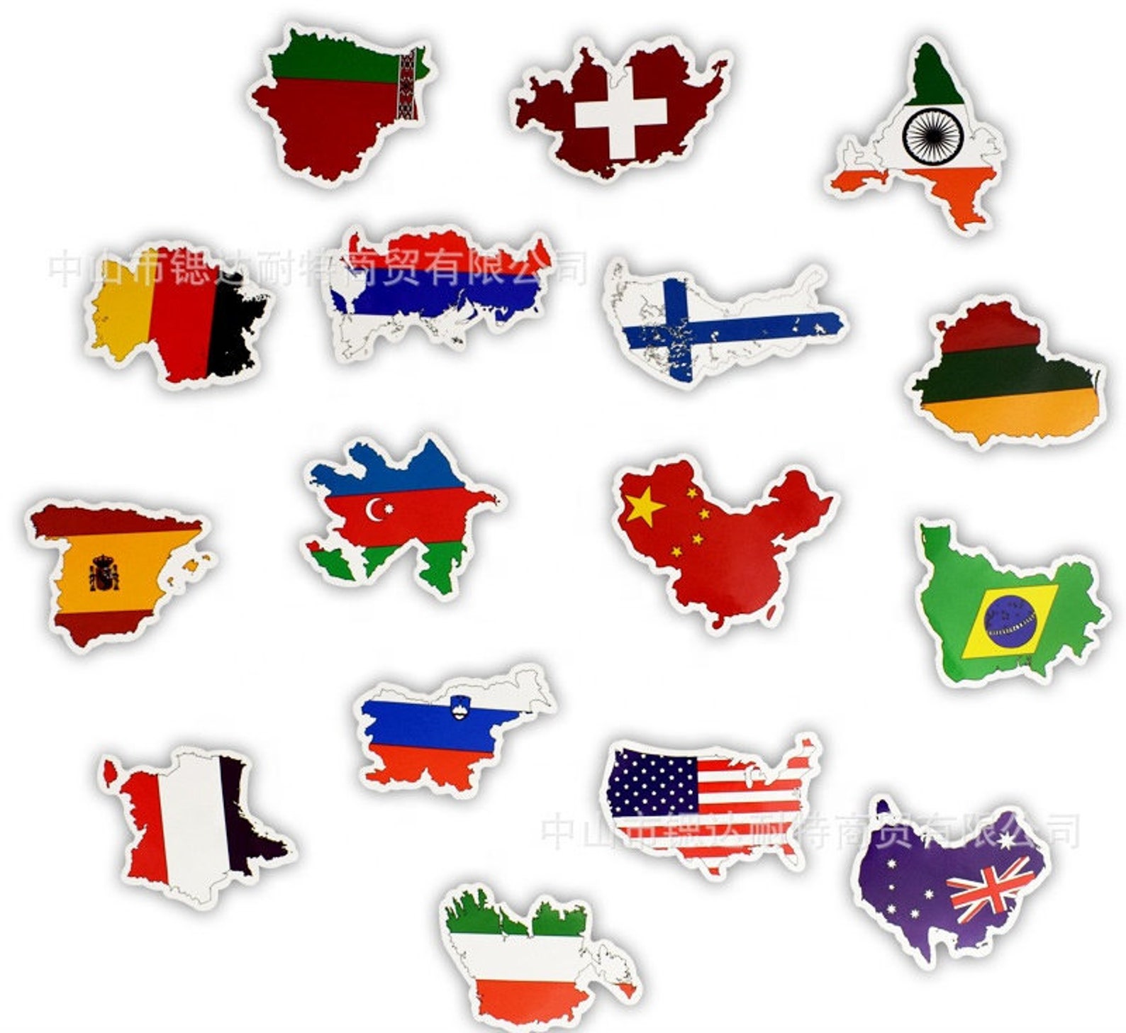 Pack of 25 or 50 Vinyl World Flag Stickers Die Cut Decal Set Etsy
