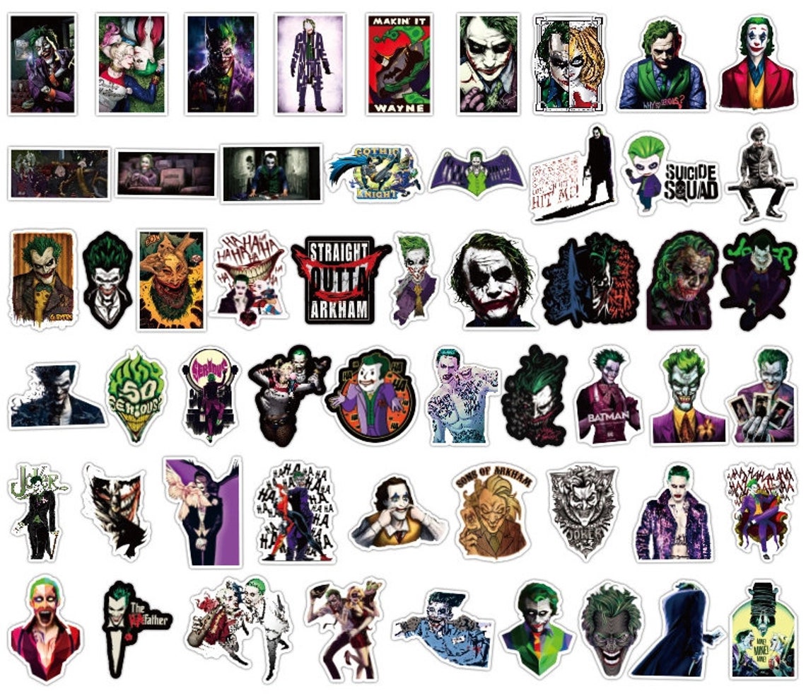 Pack of 27 Vinyl Joker Stickers Die Cut Decal Set Durable Etsy