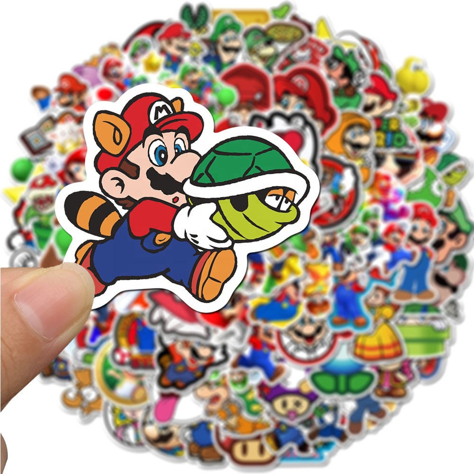 Pack of 25 Vinyl Super Mario Bros Stickers Die Cut Decal Set Etsy