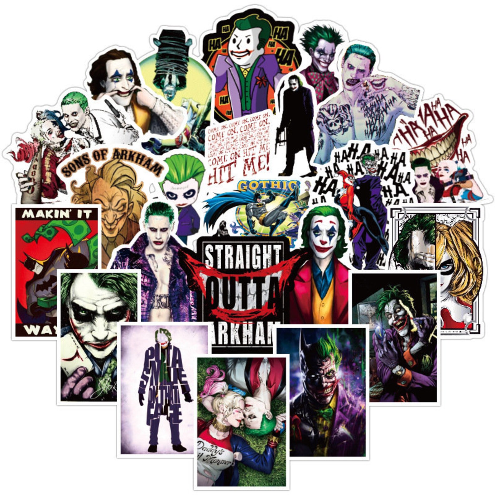 Pack of 27 Vinyl Joker Stickers Die Cut Decal Set Durable Etsy