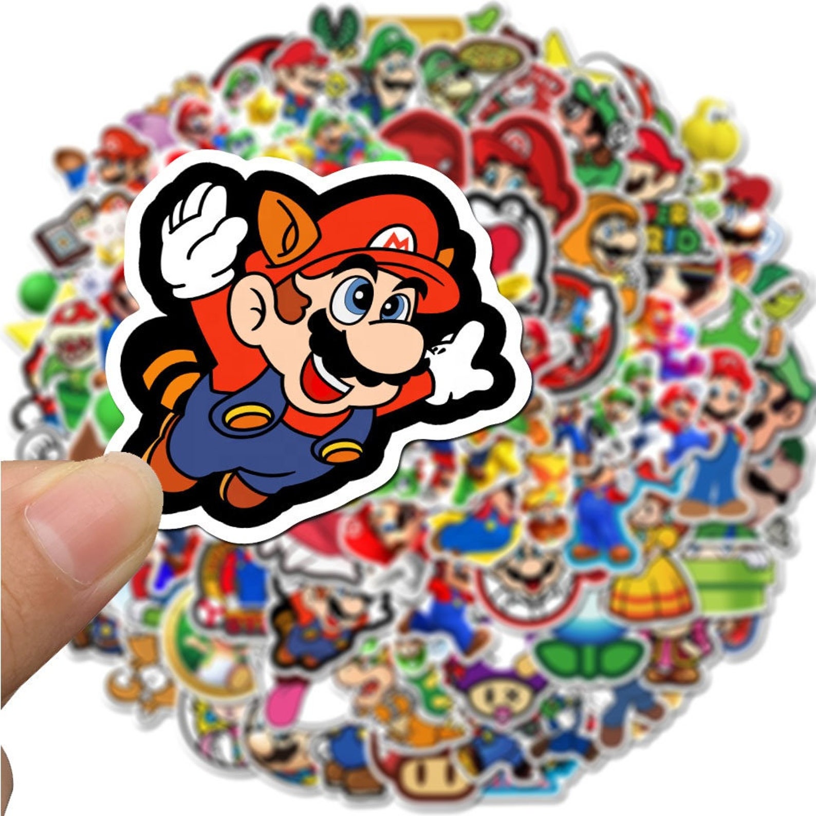 Pack of 25 Vinyl Super Mario Bros Stickers Die Cut Decal Set Etsy