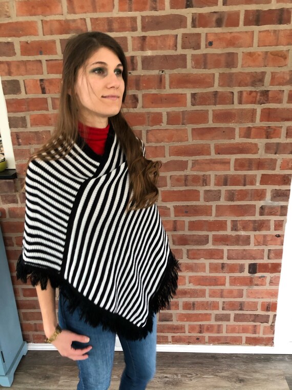 Vintage 80s Gabriel New York Black and White Knit… - image 6