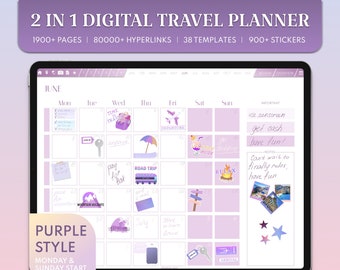 Digital planner | Travel planner | Vacation digital planner | Trip planner | Vacation journal | Goodnotes planner | Ipad planner