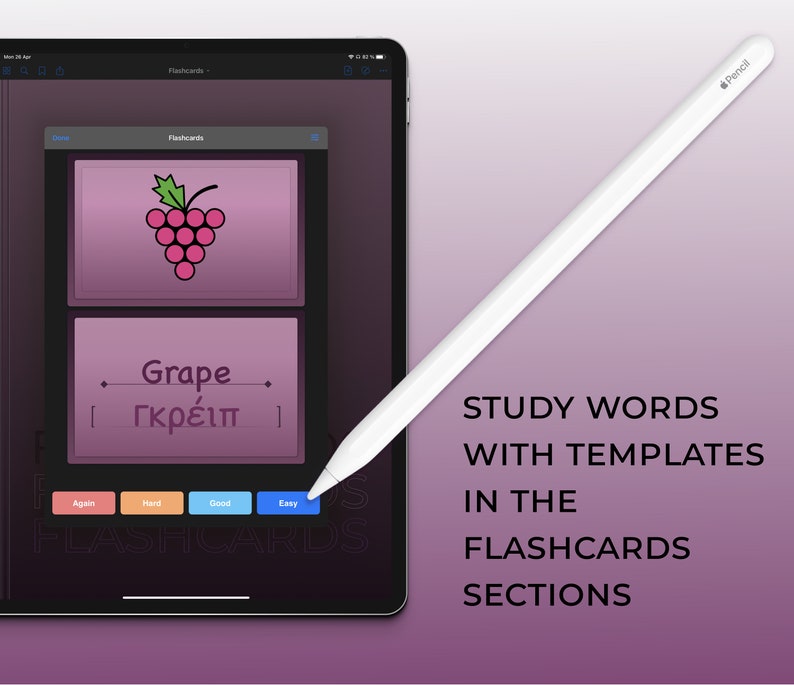 Goodnotes Flashcards, Goodnotes Tools, Vocabulary Cards, Vocabulary