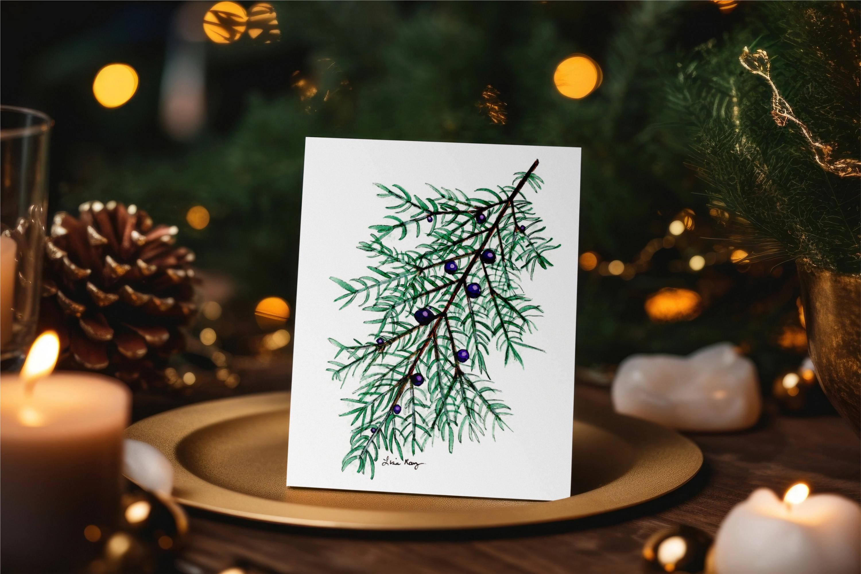 Juniper Watercolor Print Greeting Cards - Etsy