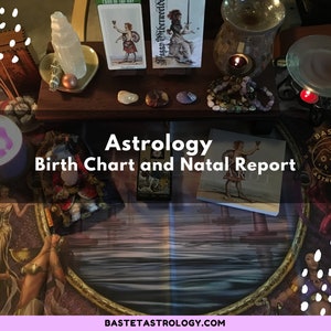 Mapa Astrológico de Nascimento e Relatório Natal | Leitura de mapa natal personalizado | Presente de aniversário | Presente de astrologia | Relatório digital