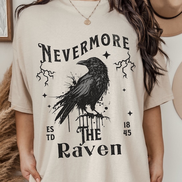 Edgar Allan Poe Poet Shirt Dark Academia Literature Tee Poe T Shirt Vintage Literary Shirt Dark Academia Clothing Bookish Shirt Raven shirt