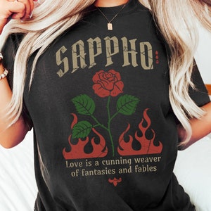 Sappho Shirt Poet Shirt Comfort Colors Sapphic Tshirt Mythology Shirt Dark Academia Shirt Bookish Shirt Literary Shirt Sapphic Society Tee