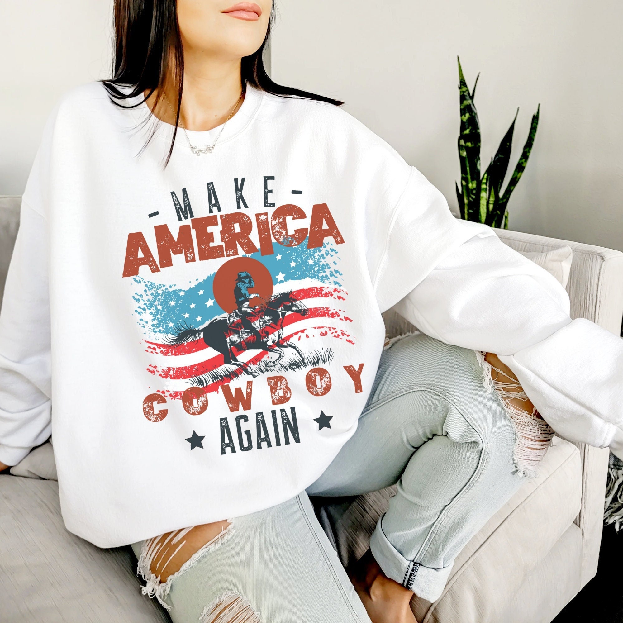 Boho Western Sweatshirt Oversized Cowgirl Sweatshirt Punchy - Etsy
