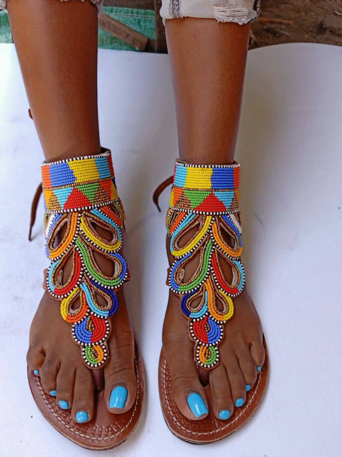 African Maasai Sandals Summer Sandals Women Sandalsgift for Etsy