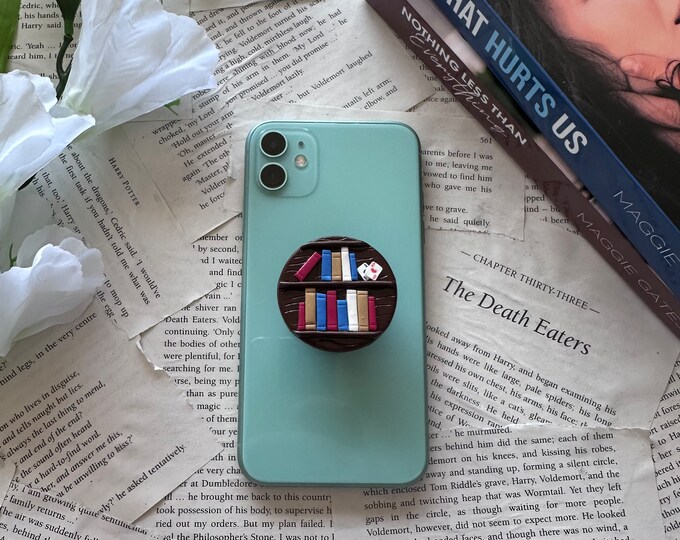 Boho Bookshelf Authentic Popsocket™ Popgrip Phone Grip Expanding Stand ...