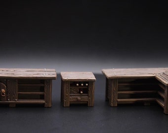Dungeons and dragons scenery | dnd | Tavern bar | Tavern Furniture | Painted dnd | Painted miniatures | pathfinder scenery | tabletop mini