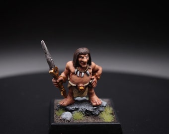 Dwarf Barbarian / D&D / Pathfinder / Painted miniature / 25mm / fantasy miniature / table top gaming / Dungeons and Dragons / Hero /