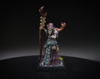 Necromancer | Painted miniature | For tabletop gaming | Dungeons and Dragons | Path finder | Boss miniature