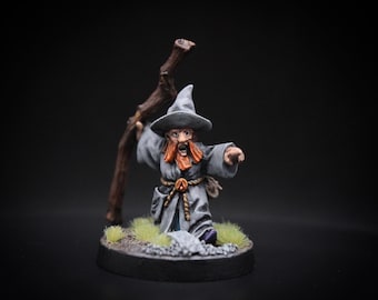 Painted Dwarf wizard / Fantasy miniature / roleplaying miniature / TTRPG / D&D mini / Pathfinder miniature / Metal 25mm mini