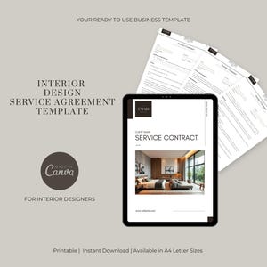 Interior Design Contract Template | Service Contract | Minimalist ...