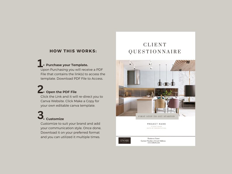 Minimalist Client Welcome Packet Interior Designers Welcome Kits New ...