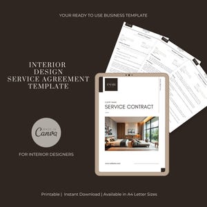 Interior Design Contract Template | Service Contract | Minimalist ...