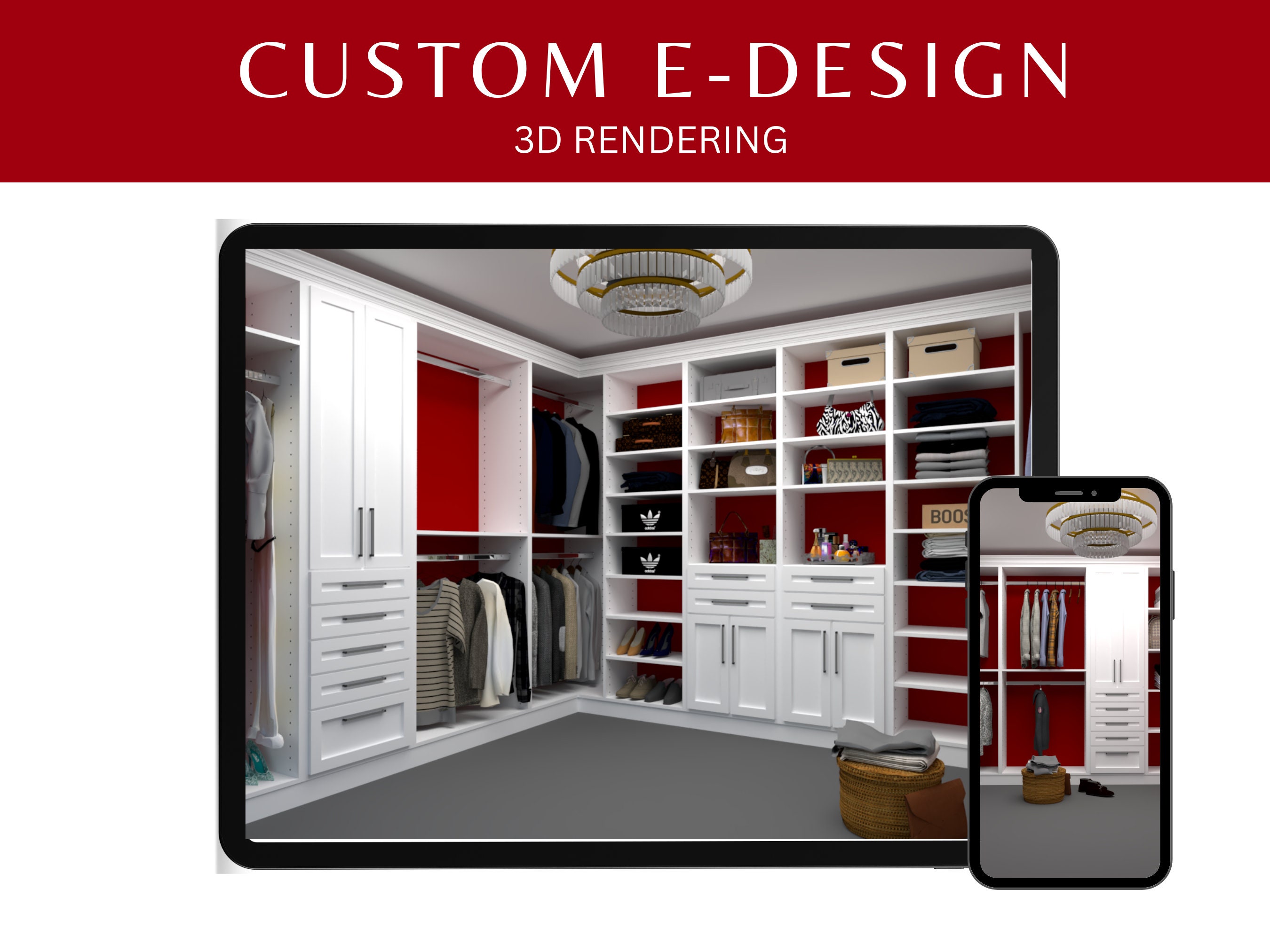 Closet Interior Designs Closet 3D Rendering 3D Architectural Rendering