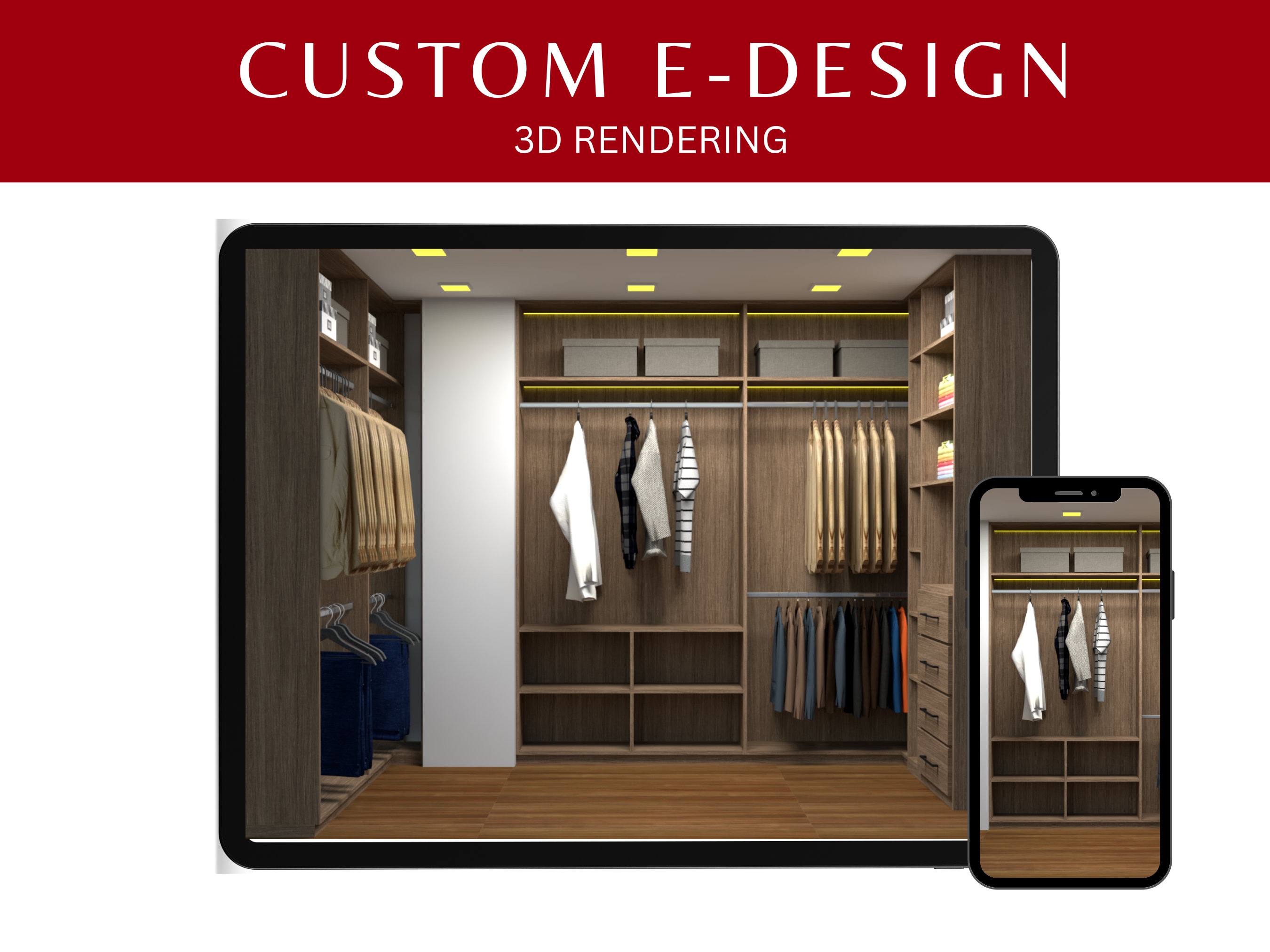 Closet Interior Designs Closet 3D Rendering 3D Architectural Rendering