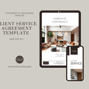 Interior Design Contract Template | Service Contract | Minimalist ...