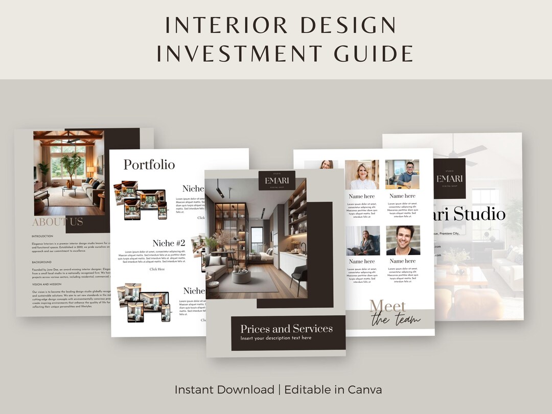 Interior Design Investment Guide Template Designer Onboarding Client ...