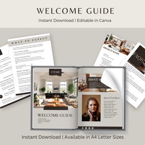 Minimalist Client Welcome Packet Interior Designers Welcome Kits New ...