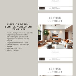 Interior Design Contract Template | Service Contract | Minimalist ...