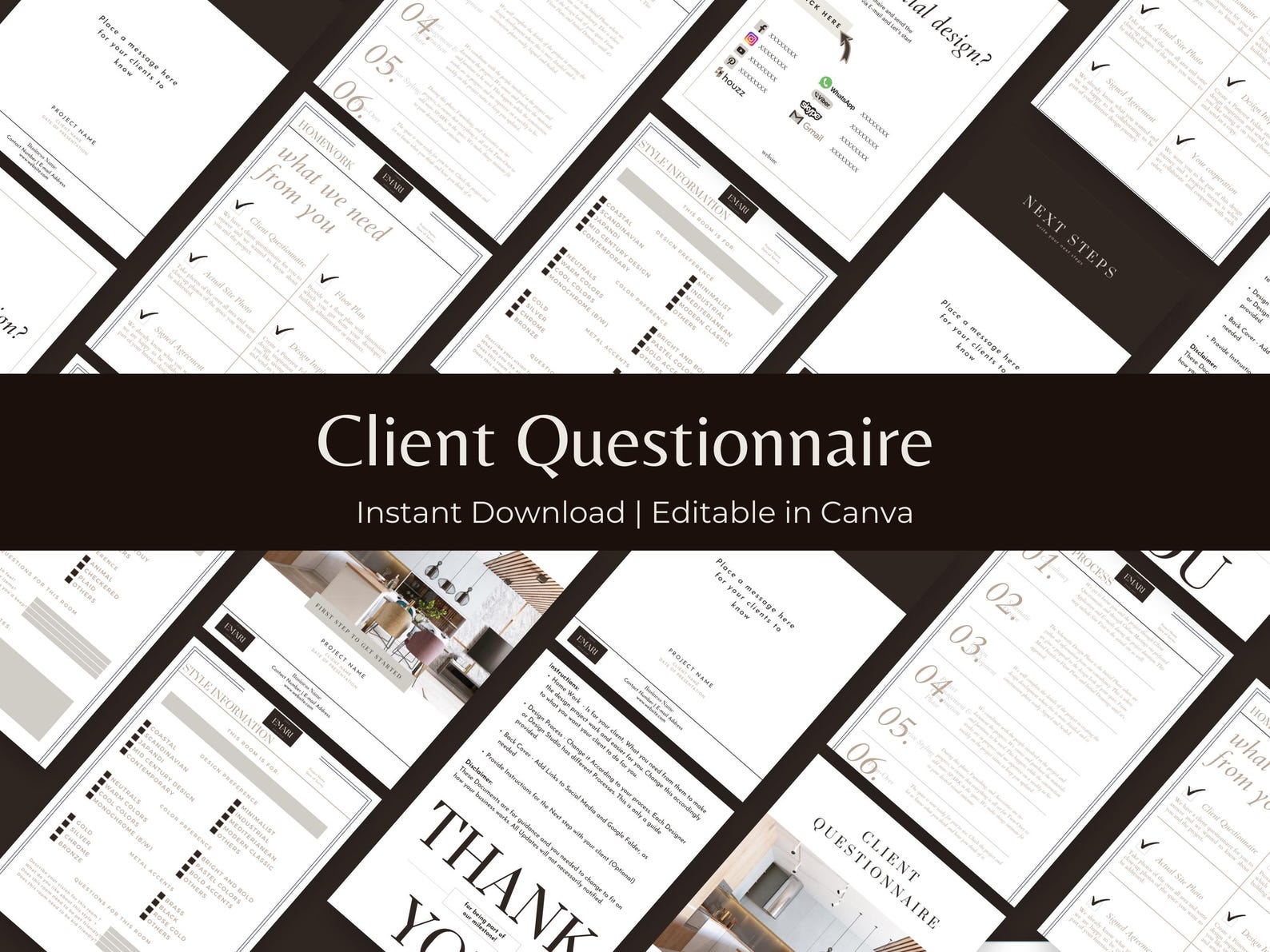 Onboarding Interior Design Client Style Questionnaire Architecture and ...