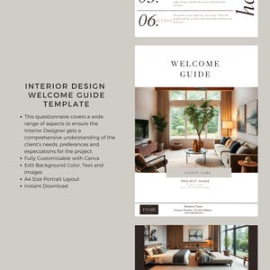 Minimalist Client Welcome Packet Interior Designers Welcome Kits New ...