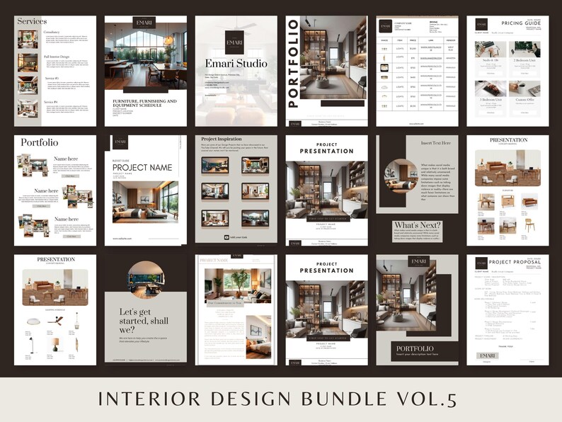 Interior Design Portfolio Design Client Presentation FF&E Schedule ...