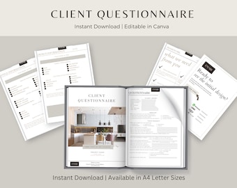 Onboarding Interior Design Client Style Questionnaire Architecture and ...