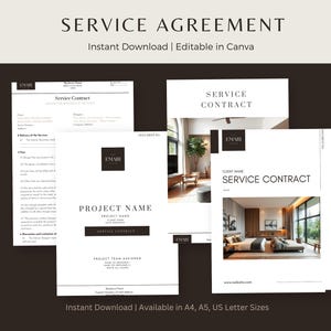 Contract Designs Interior Design Contract Template | Service Contract | Minimalist ...