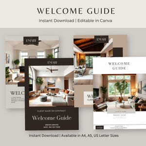 Minimalist Client Welcome Packet Interior Designers Welcome Kits New ...