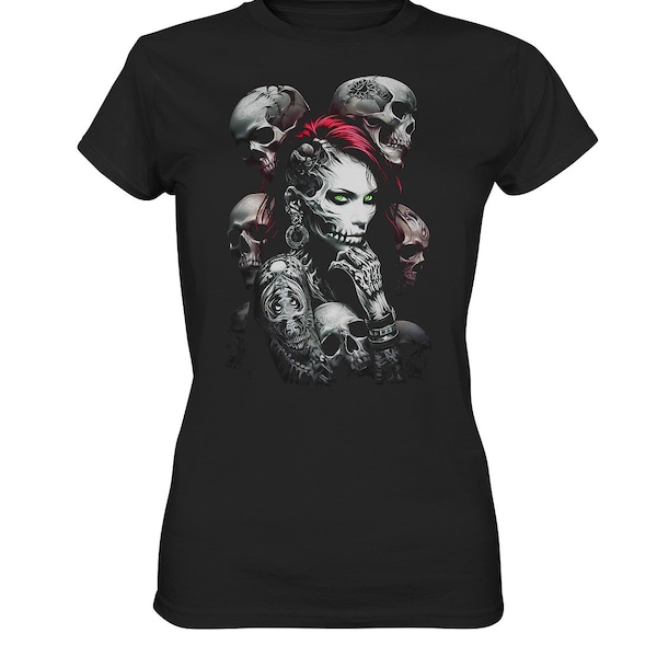 Eclipse Enchanter: The Sorcerer Skull Tee, skull woman - Ladies Premium Shirt