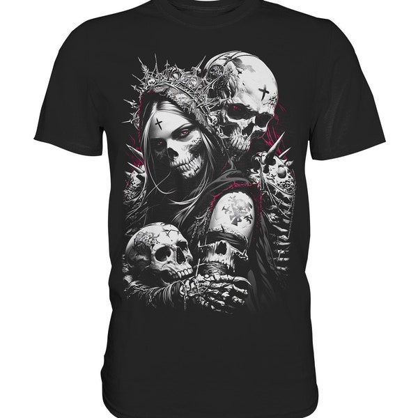 Regal Remains: The Crypt Queen Tee, Skelletons   - Premium Shirt