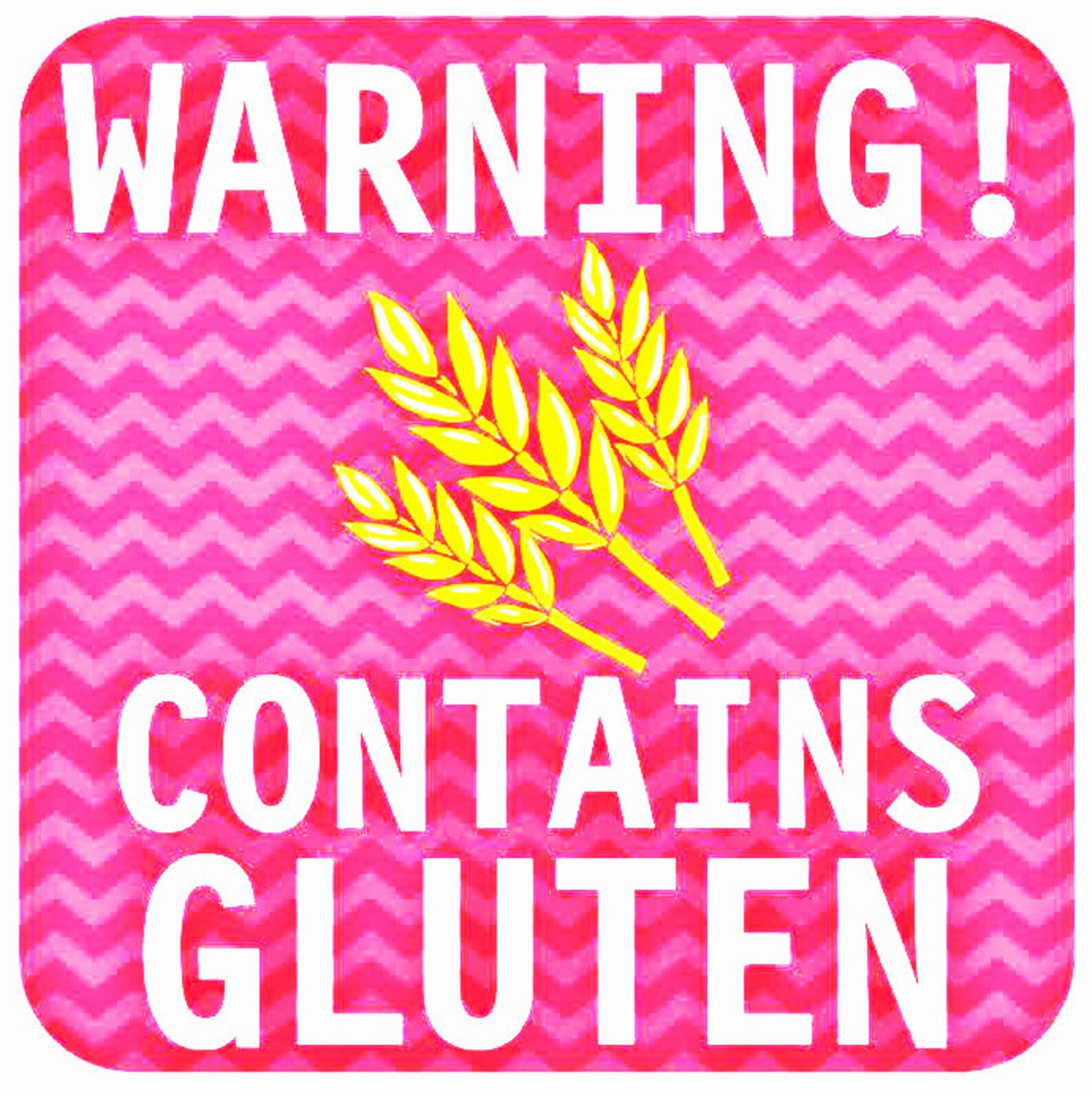 WARNING Contains NUTS Contains GLUTEN Pink Matt Etsy UK