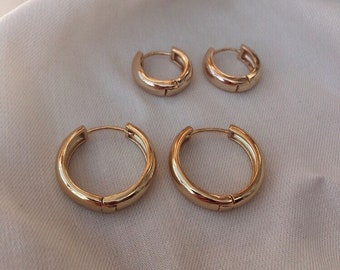 Gold plated hoops „Diana“