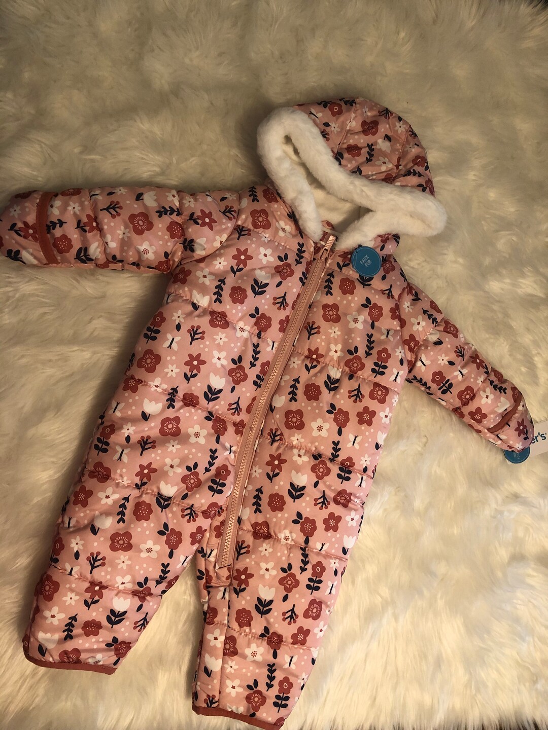 Carter’s Floral Bubble/snowsuit - Etsy UK
