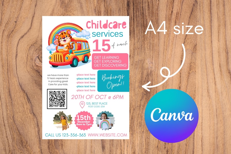Animal Booking Flyer Template | QR Code| Daycare Flyer | A4 Size ...