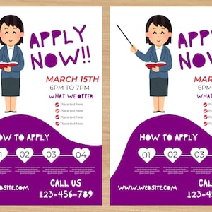 Childcare Hiring flyer |Hiring flyer | QR code|  daycare flyer | A4 size| family day care printable | editable| instant download |