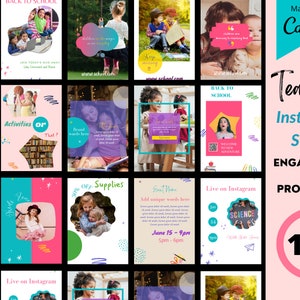 チャイルドケア Instagram チラシ | 150 枚パック | Instagram ストーリー テンプレート | チャイルドケア | ファミリー デイケア教育者 | 子供 | ソーシャル メディア フィード | イベント