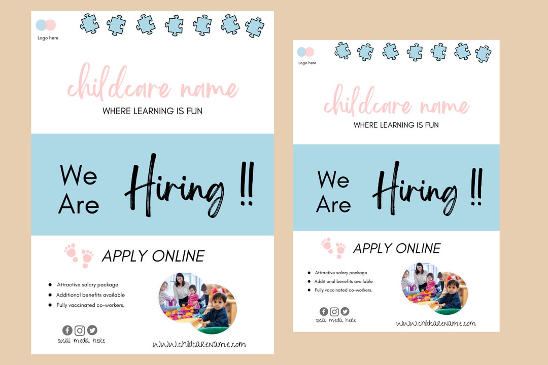 Childcare Flyer Template QR Code Daycare Flyer A4 Size Etsy