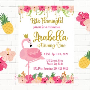 Flamingo Birthday Invitation | Printable