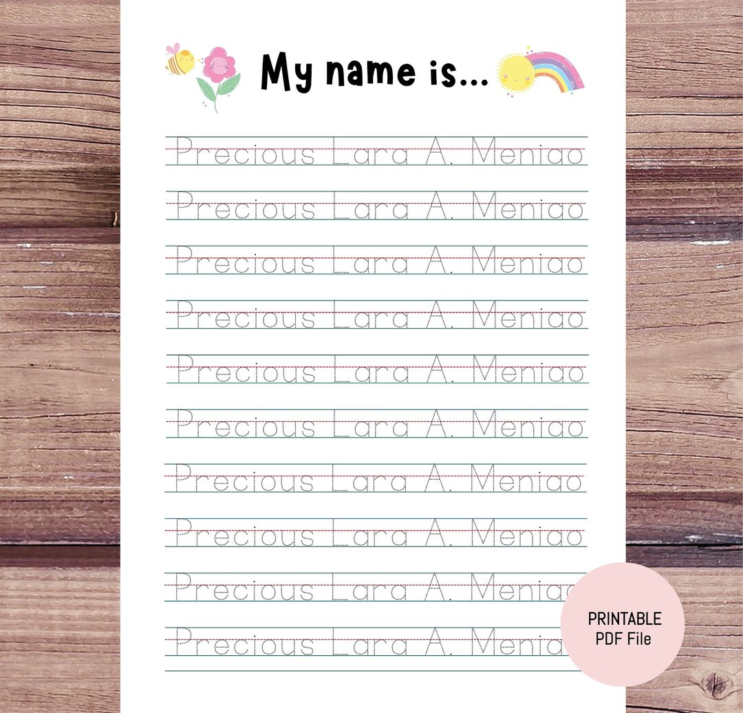 Personalized Tracing Worksheets Bundle | Tracing Worksheets Printable ...