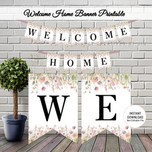 Welcome Home Banner | Printable Welcome Home Banner | Printable Banner | Welcome Home Buntings | Instant Download Welcome Home Banner