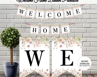 Welcome Home Banner | Printable Welcome Home Banner | Printable Banner | Welcome Home Buntings | Instant Download Welcome Home Banner