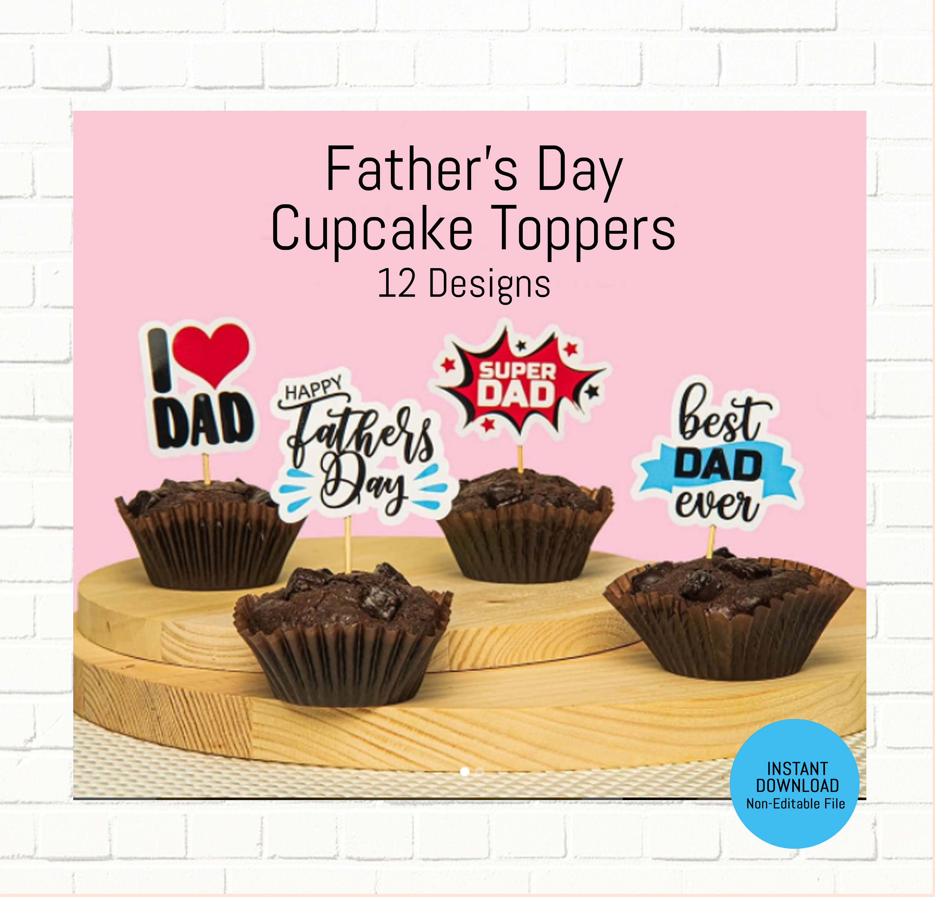Shop Papa Cupcake Picks: Father's Day & Grandpa Cupcake Picks – Sprinkle Bee Sweet