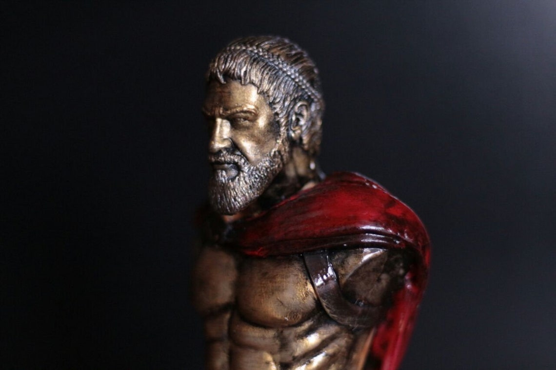 300 Spartans King Leonidas Bust , Spartan Warrior King Sculpture